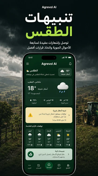 تنبيهات وتوقعات حالة الطقس والمناخ المناسبة للضيعة